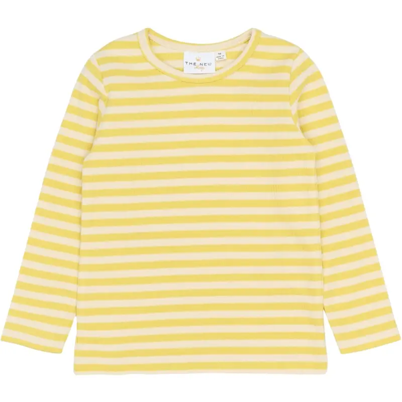 The New Siblings Dusky Citron Striped Tnstfro L_S Rib Tee 1