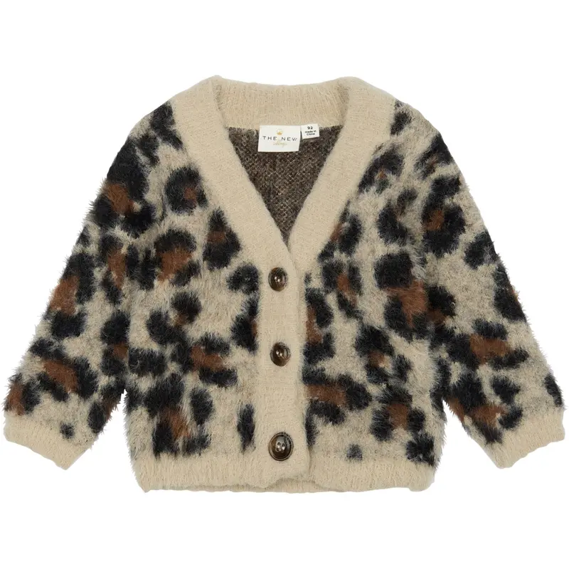 The New Siblings Feather Gray Aop Pamela Jacquard Cardigan 1