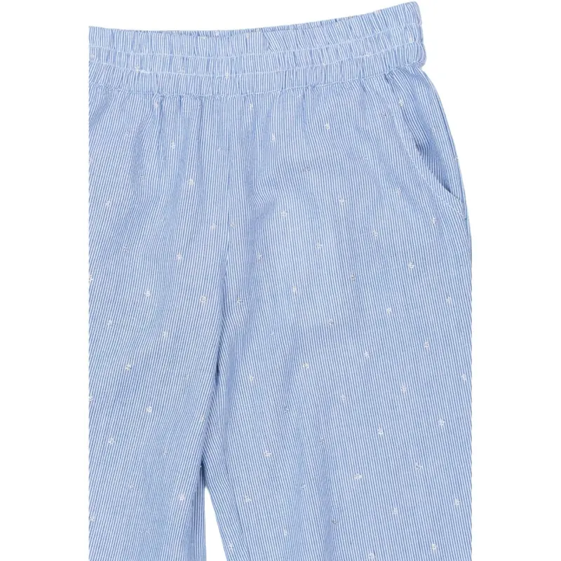 The New Siblings Forever Blue Striped Tnstthea Loose Toddler Pants 2