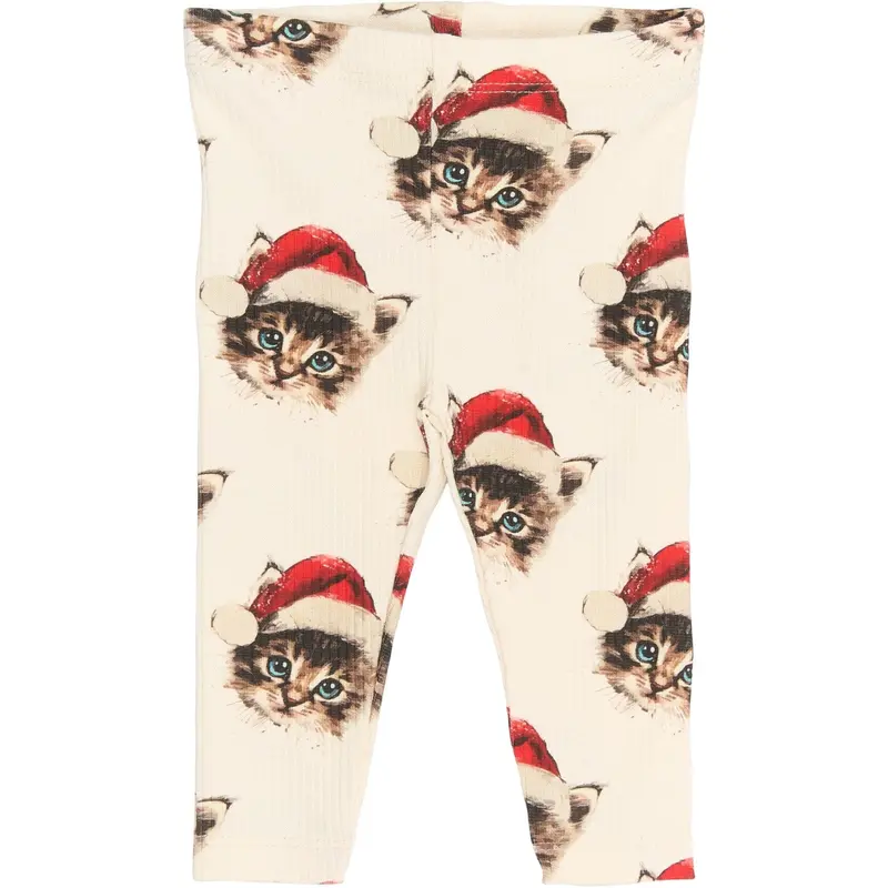 The New Siblings Gardenia Cat Aop Holiday Rib Leggings 1