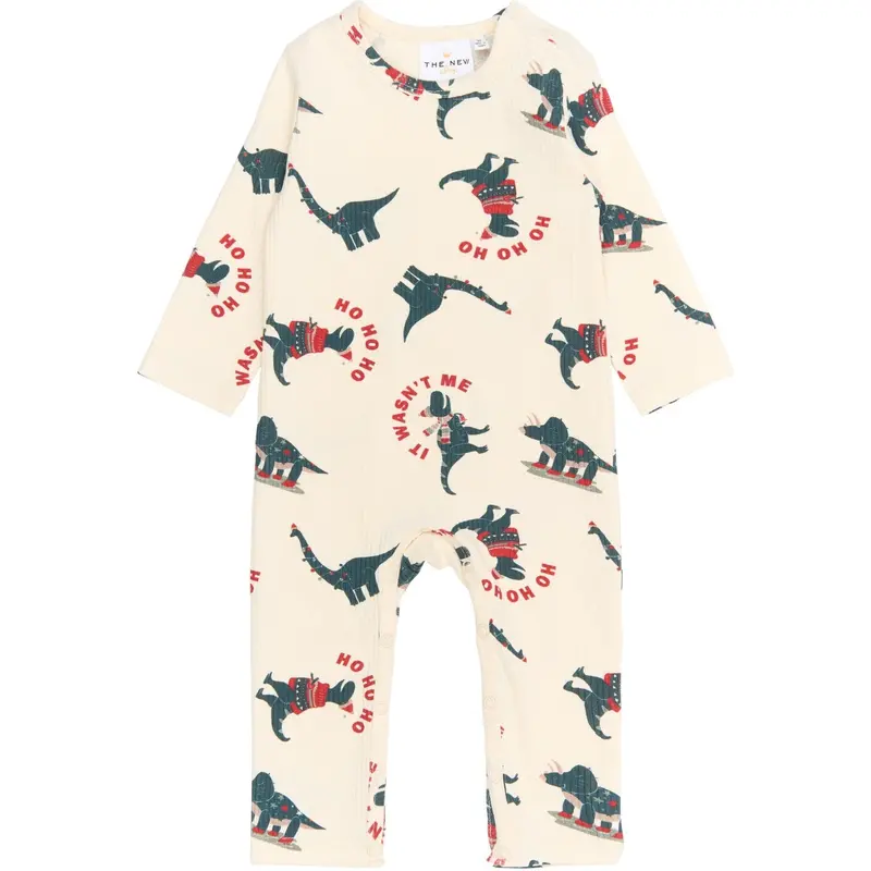 The New Siblings Gardenia Dino Aop Holiday L_S Rib Jumpsuit 1