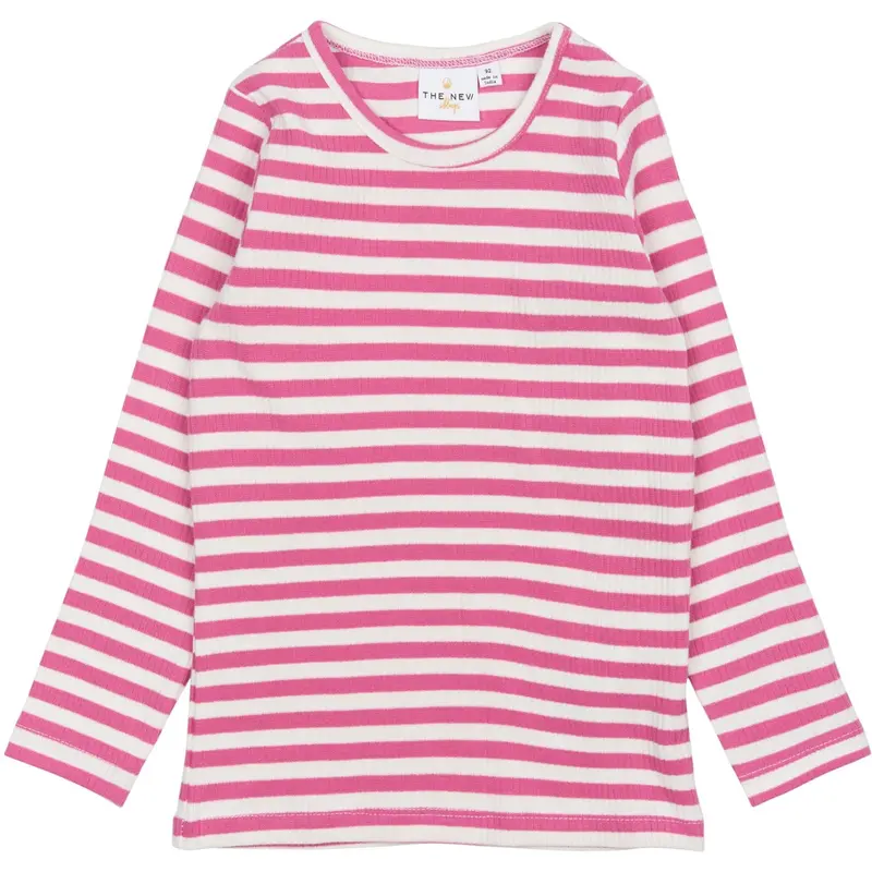 The New Siblings Ibis Rose Striped Fro L_S Rib Tee 1