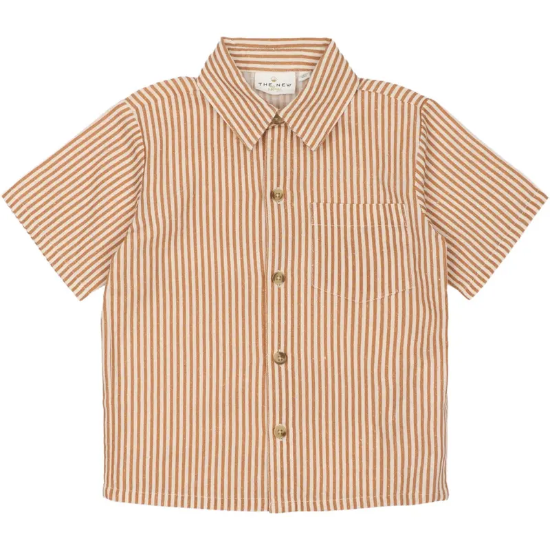 The New Siblings Indian Tan Striped Opal Shirt 1