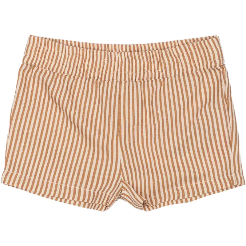 The New Siblings Indian Tan Striped Opal Shorts 1