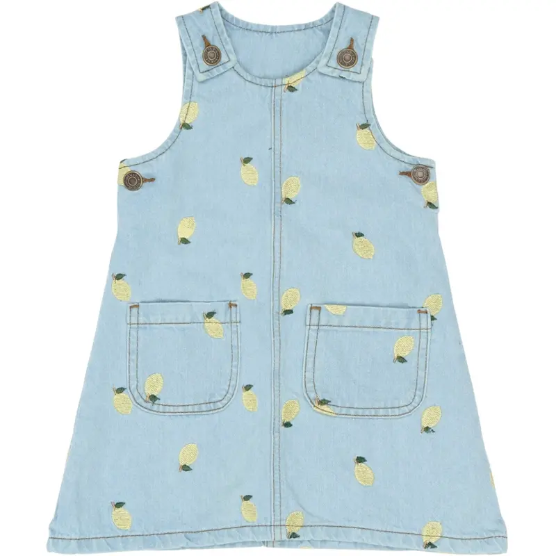 The New Siblings Light Blue Denim Emb Tnstsaja S_L Denim Dress 1