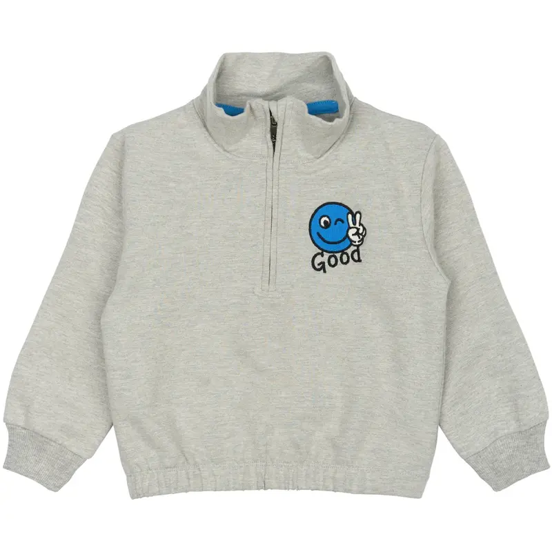 The New Siblings Light Grey Melange Tnstpal Os Sweatshirt 1
