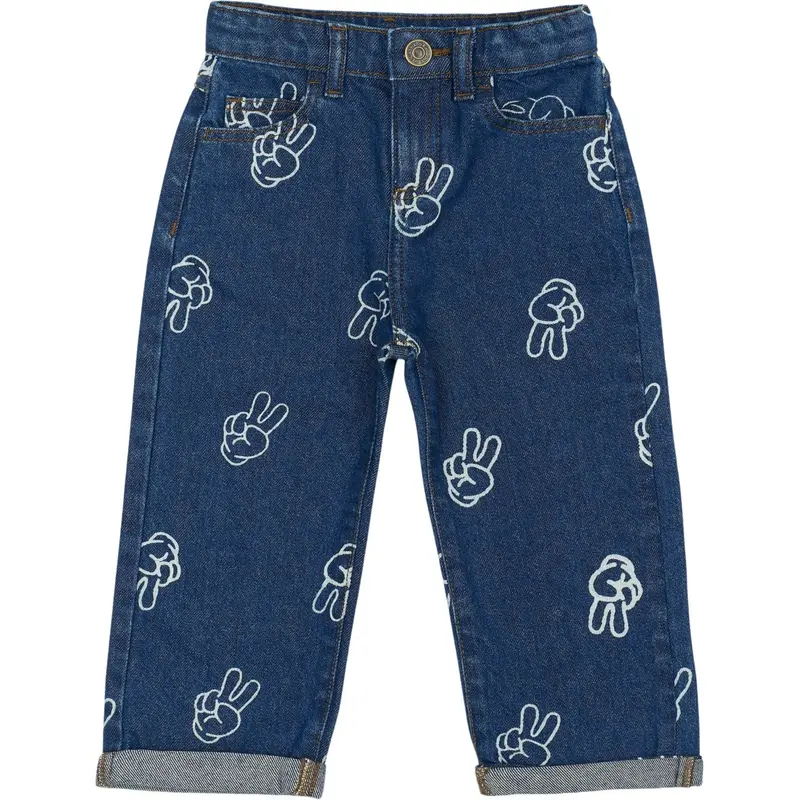 The New Siblings Medium Blue Denim Aop Prosper Wide Jeans 1