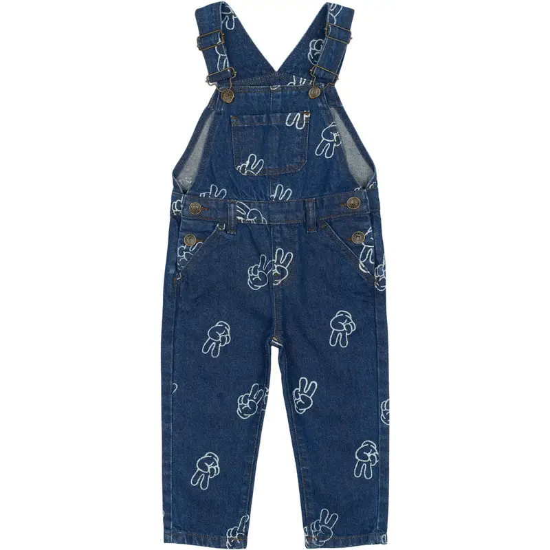 The New Siblings Medium Blue Denim Aop Tnstprosper Denim Dungarees 1