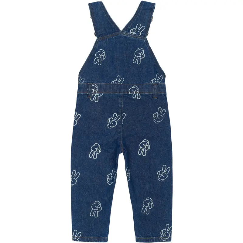 The New Siblings Medium Blue Denim Aop Tnstprosper Denim Dungarees 3