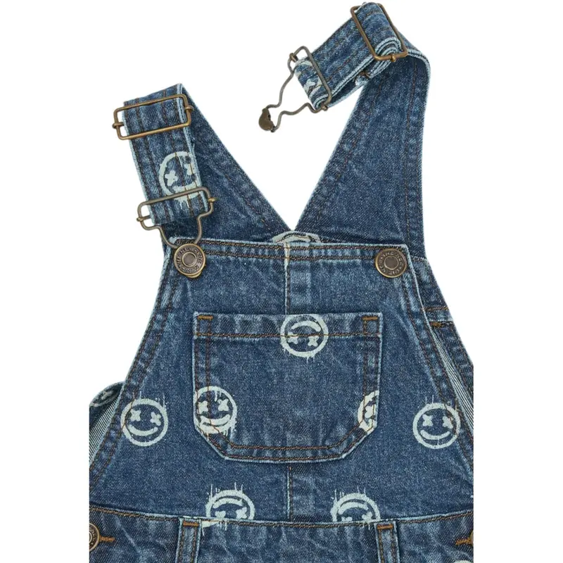 The New Siblings Medium Blue Denim Aop Tnstspero Denim Dungarees 2