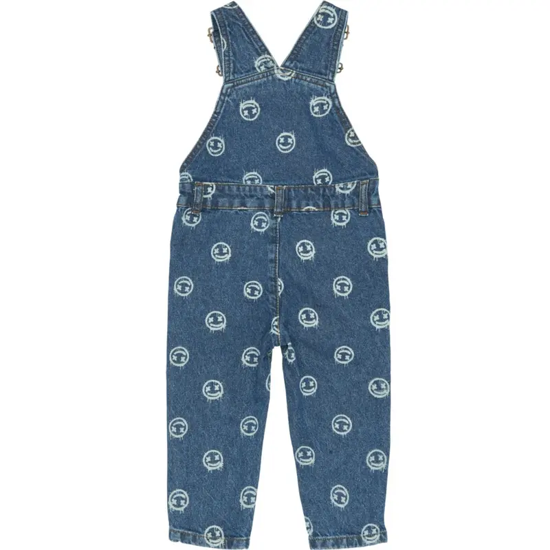 The New Siblings Medium Blue Denim Aop Tnstspero Denim Dungarees 3