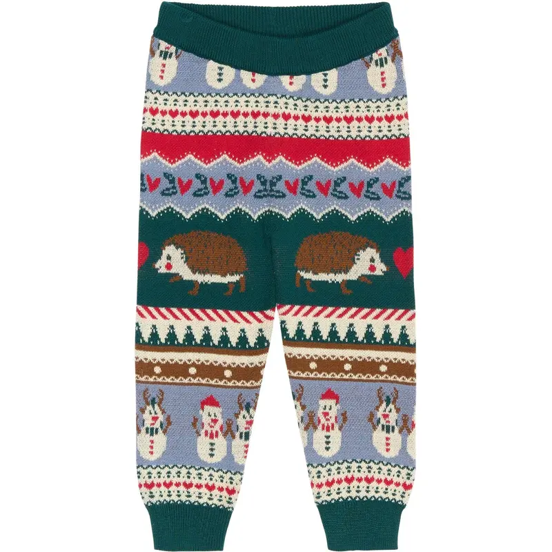 The New Siblings Multi Colour Holiday Jacquard Pants 1