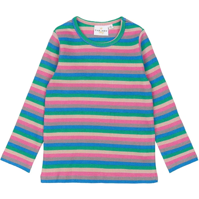 The New Siblings Multi Striped Polly L_S Rib Tee 1
