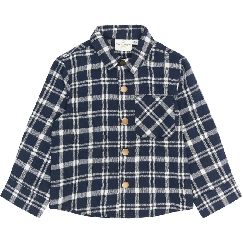 The New Siblings Navy Blazer Check Riggs L_S Flannel Shirt 1