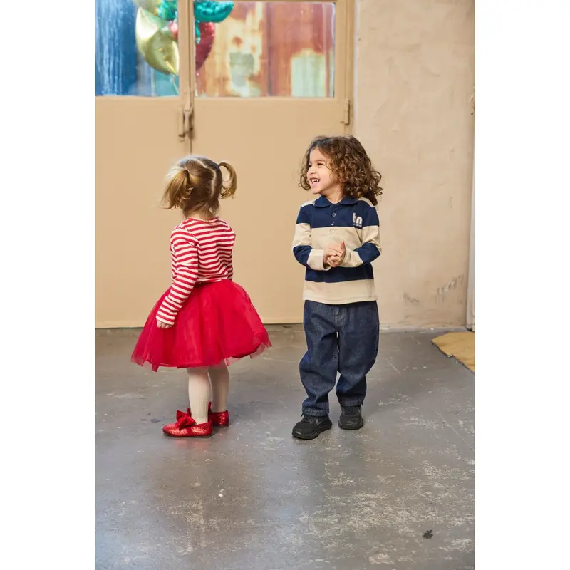 The New Siblings Navy Blazer Striped Rinon L_S Pique Polo 2