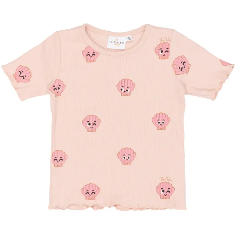 The New Siblings Peach Whip Aop Tnsttinker S_S Rib Tee 1