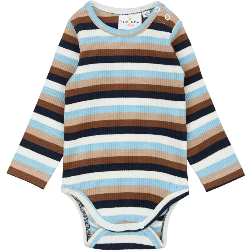 The New Siblings Powder Blue Striped Tnsbpark L_S Rib Body 1