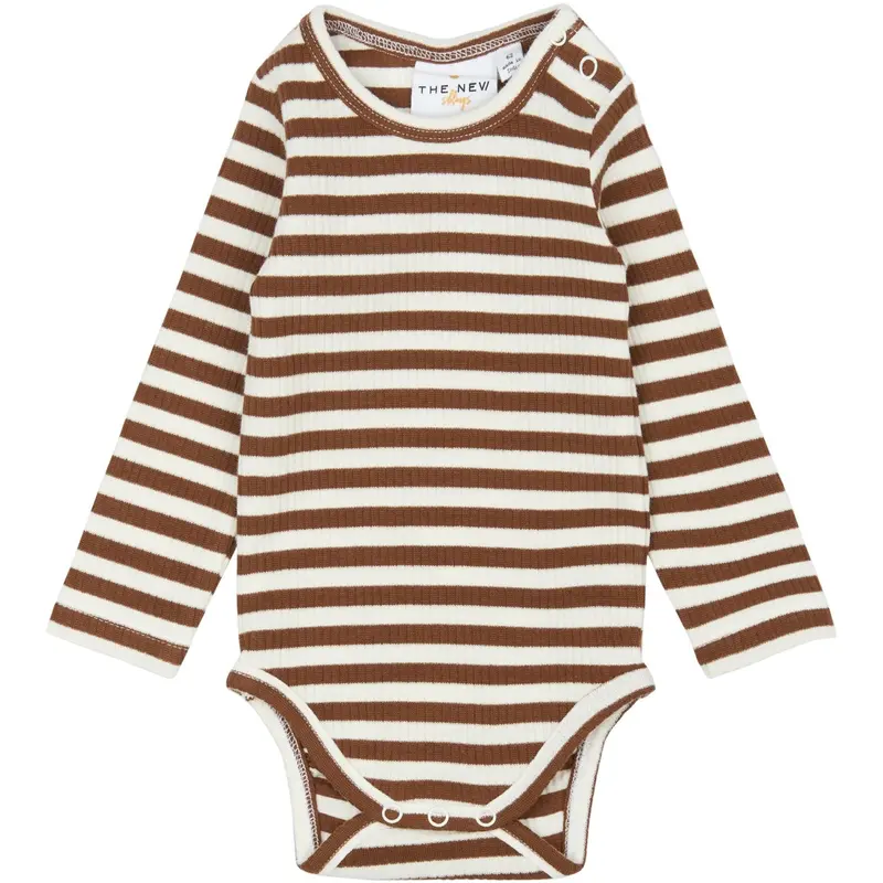 The New Siblings Toffee Striped Tnsbfro L_S Rib Body 1