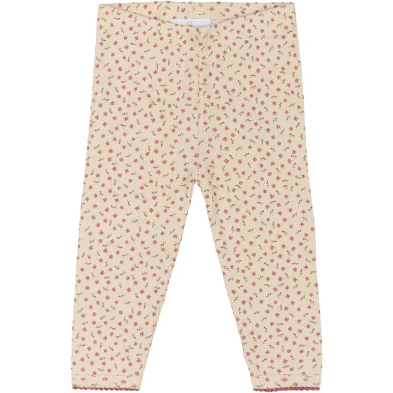 The New Siblings White Swan Aop Odette Pointelle Leggings 1
