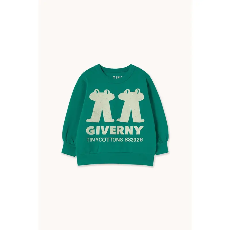 Tinycottons Dark Emerald Frog & Frog Graphic Sweatshirt 1
