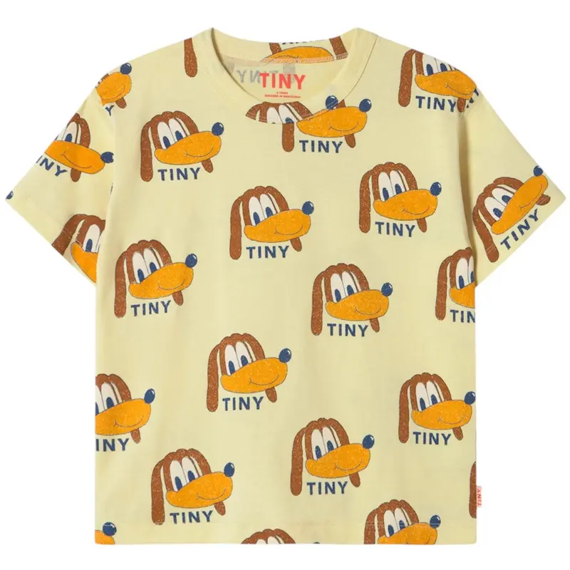 Tinycottons Dusty Yellow Dogs T-Shirt 1