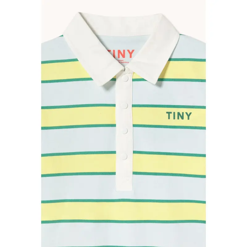 Tinycottons Ice Blue Retro Stripes Polo Sweatshirt 2