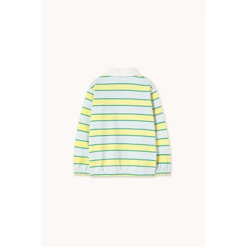 Tinycottons Ice Blue Retro Stripes Polo Sweatshirt 3