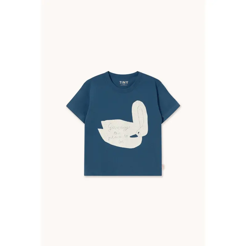 Tinycottons Light Navy Swan Graphic Tee 1