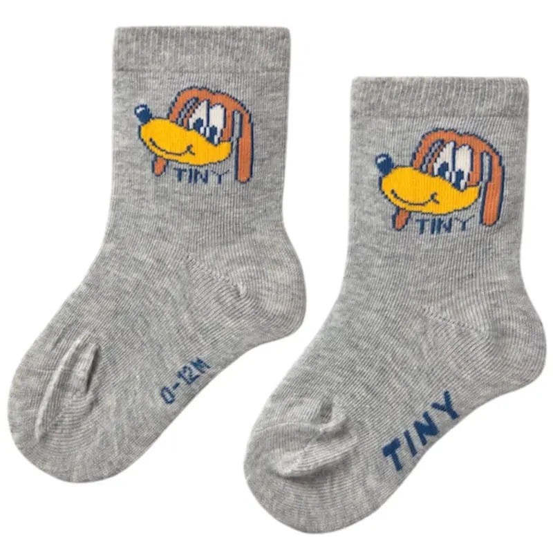 Tinycottons Medium Grey Heather Dog Medium Socks 1