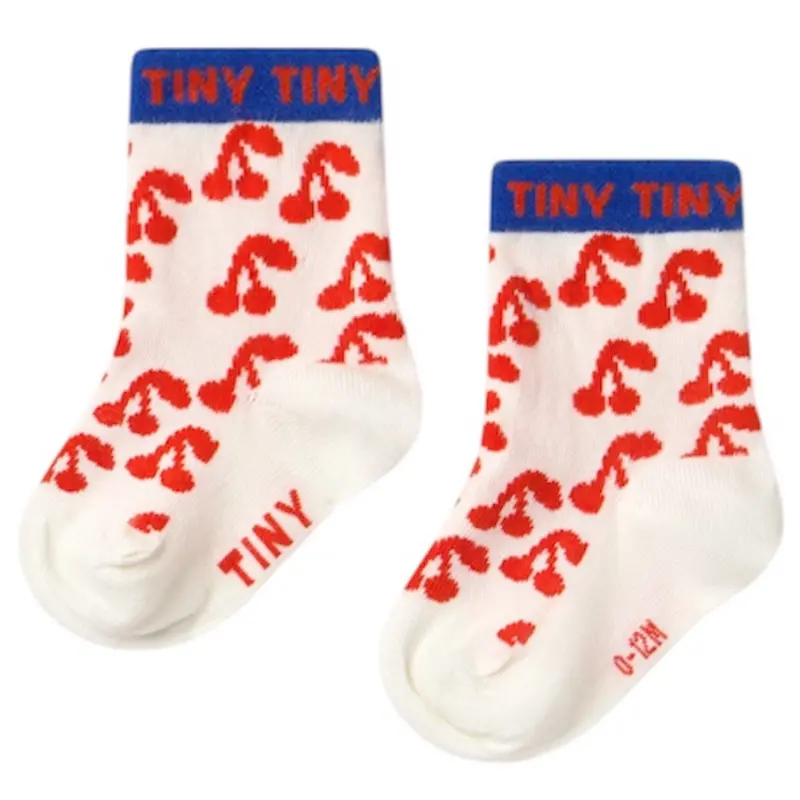 Tinycottons Off-White Cherries Medium Socks 1