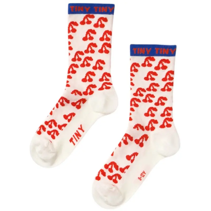Tinycottons Off-White Cherries Medium Socks 1