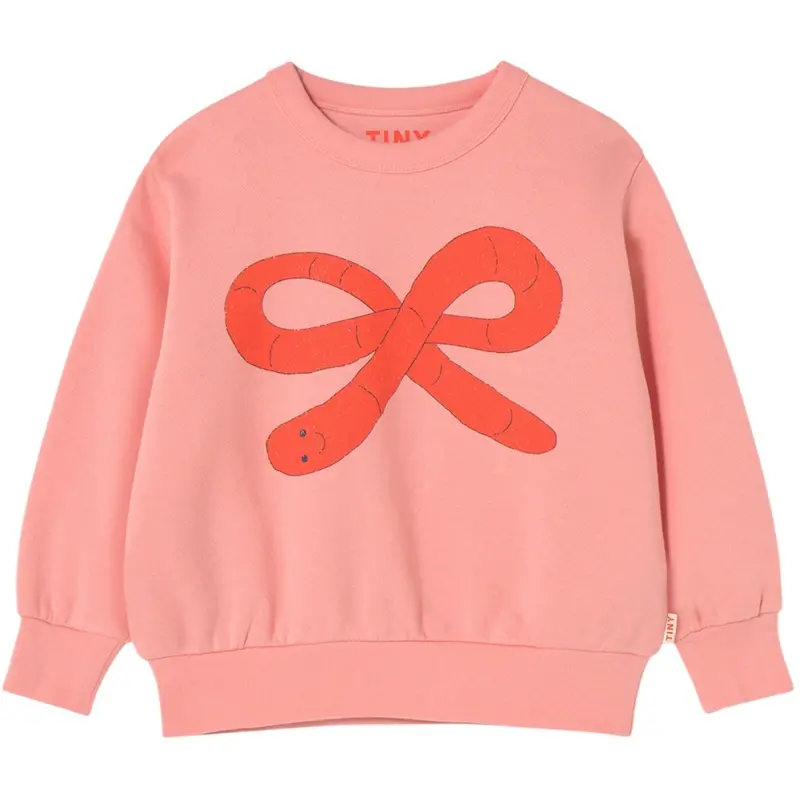 Tinycottons Pink Worm Graphic Sweatshirt 1