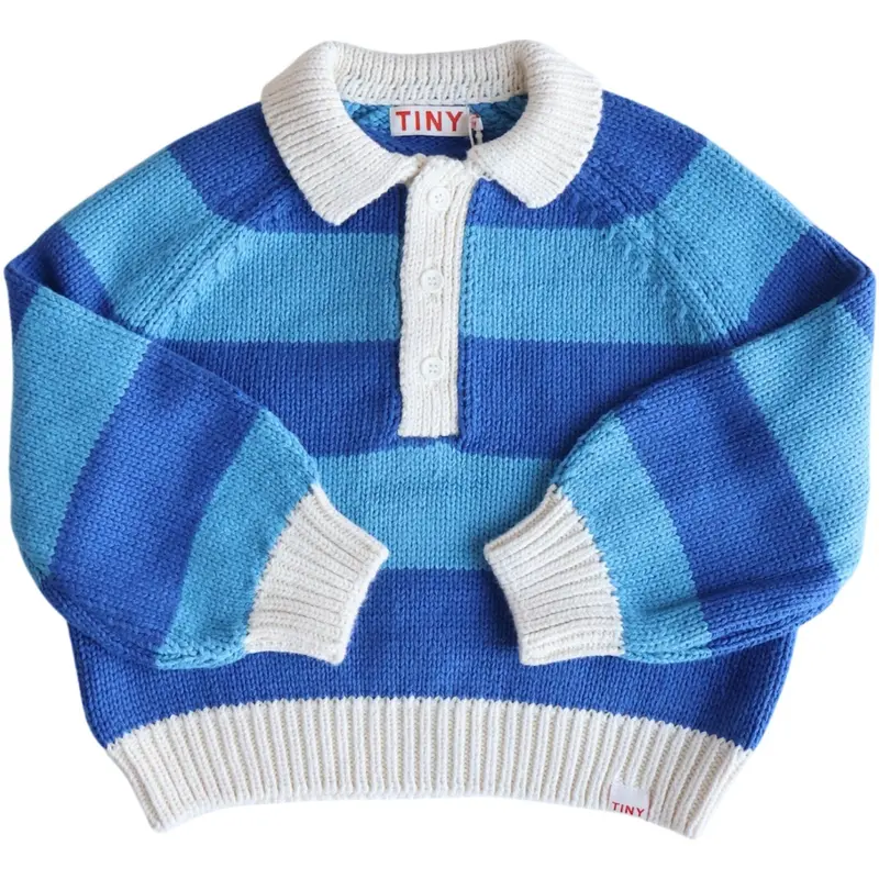 Tinycottons Ultramarine Stripes Sweater 1