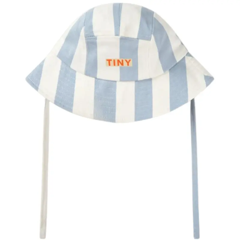 Tinycottons Washed Blue Blue Stripes Bucket Hat 1