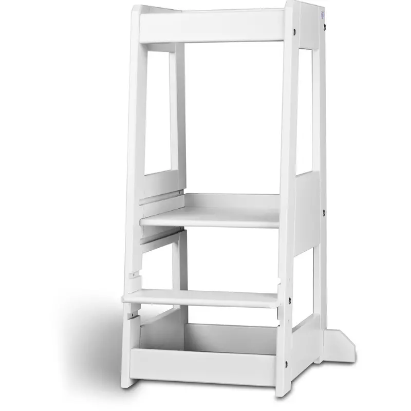Tissi® White Laquer Felix Learning Tower Solid Beech 1