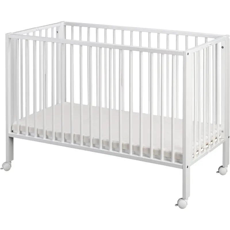 Tissi® White Laquer Jori Foldable Bed Solid Beech 1