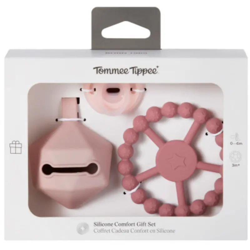 Tommee Tippee Silicone Giftset Pink 1