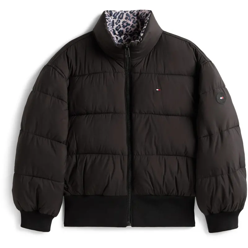 Tommy Hilfiger Black Aop Reversible Puffer Bomber 1