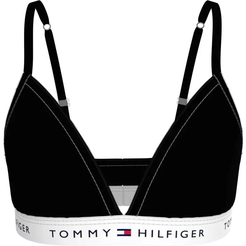 Tommy Hilfiger Black Triangle Bra Fixed Foam 1