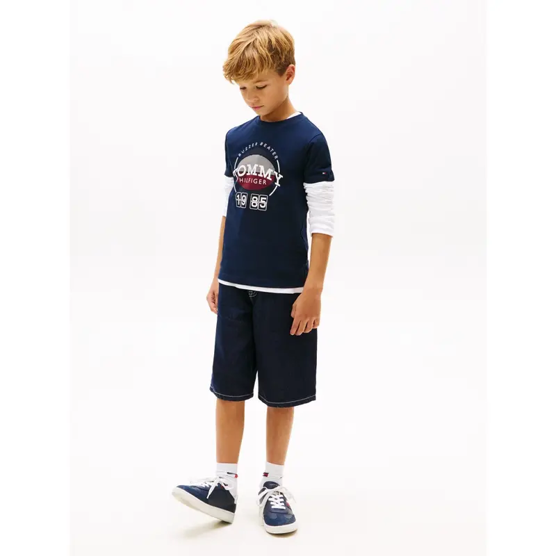 Tommy Hilfiger Dark Night Navy Basketball Graphic T-Shirt 2