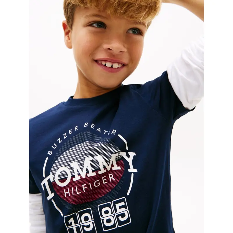 Tommy Hilfiger Dark Night Navy Basketball Graphic T-Shirt 3