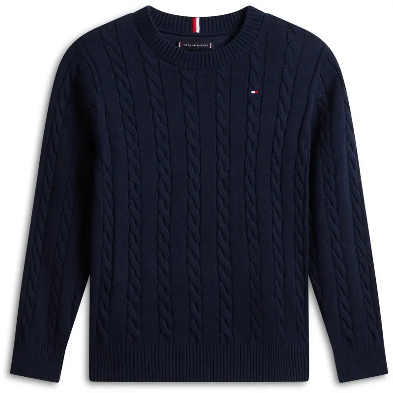 Tommy Hilfiger Dark Night Navy Cotton Cable Sweater 1