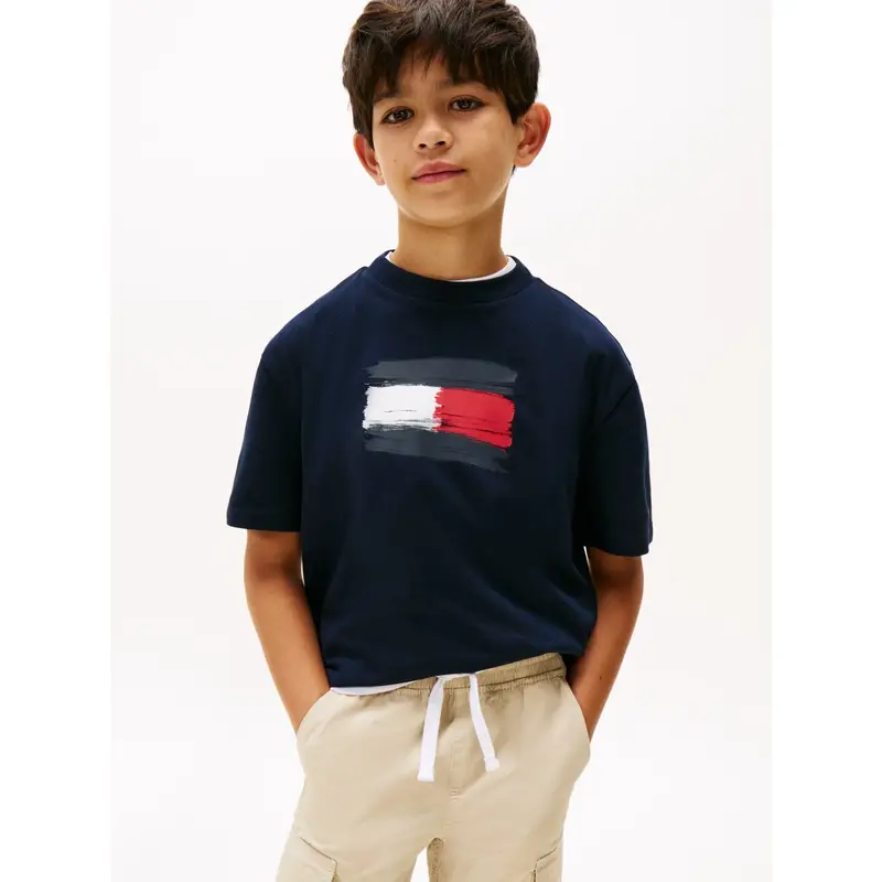 Tommy Hilfiger Dark Night Navy Flag Archive Tee Ss 2
