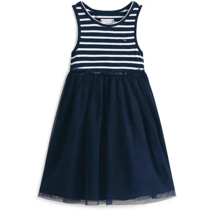 Tommy Hilfiger Dark Night Navy Lg Combi Tulle Dress 1