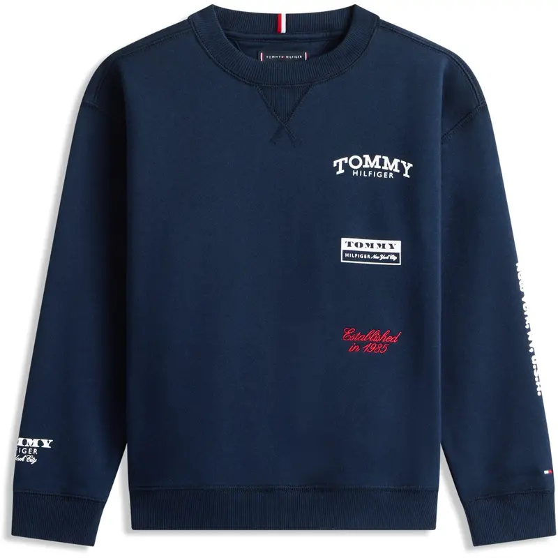 Tommy Hilfiger Dark Night Navy Multi Print Sweatshirt 1