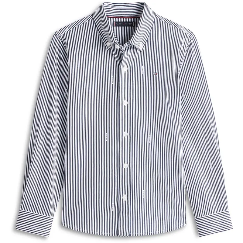 Tommy Hilfiger Dark Night Navy White Stripe Aop Jersey Shirt 1