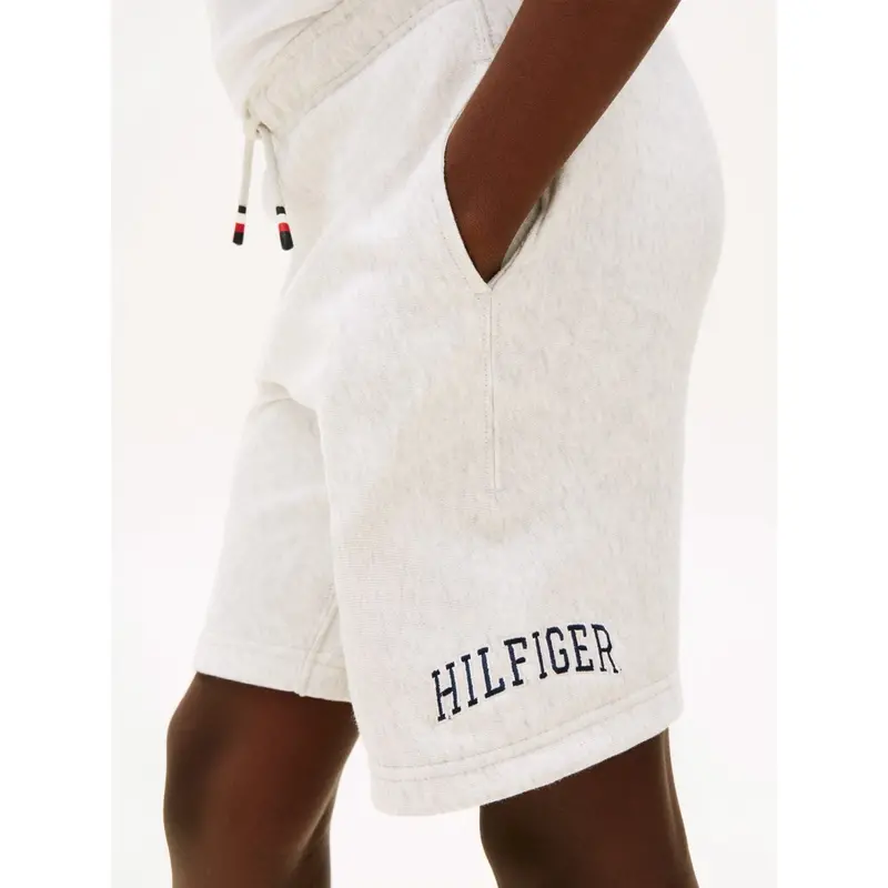 Tommy Hilfiger Light Grey Heather Hilfiger Varsity Wide Sweatshort 4
