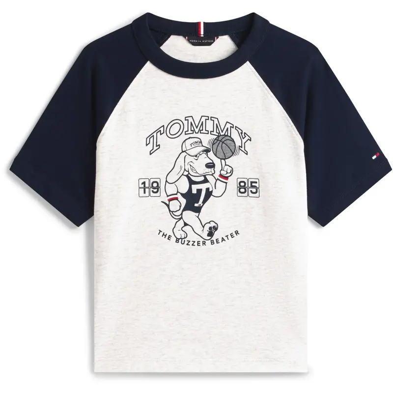 Tommy Hilfiger Light Grey Heather Lb Sports Graphic T-Shirt 1