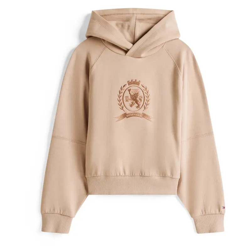 Tommy Hilfiger Malted Milk Tonal Crest Hoodie 1