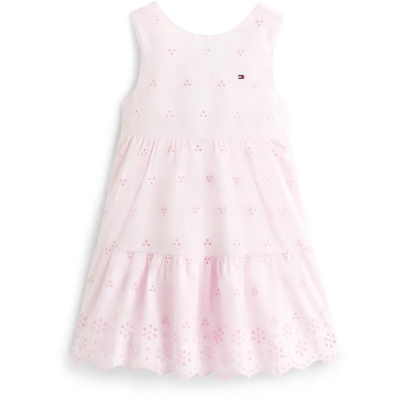 Tommy Hilfiger Pearly Pink Lg Broderie Anglaise Bow Dress 1